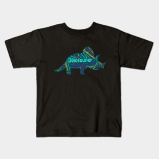 Lesen lernen mit einem Triceratops Dinosaurierer Kids T-Shirt